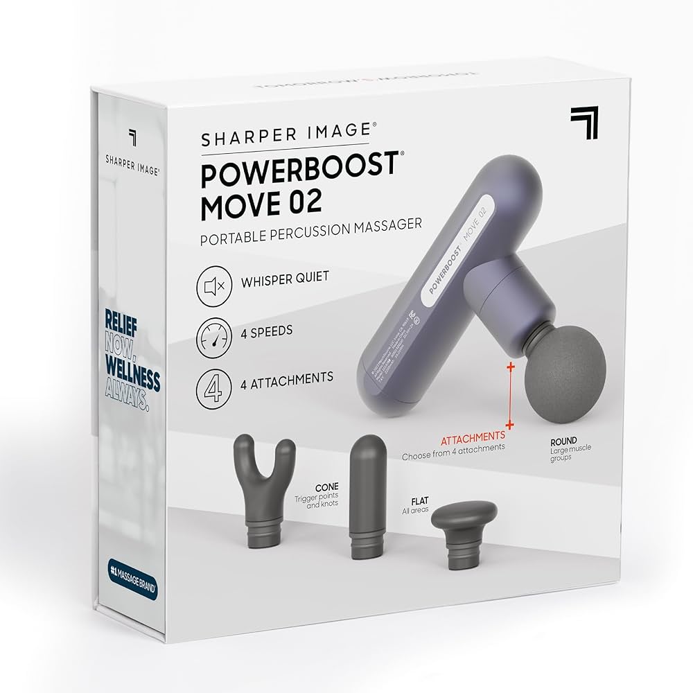 Sharper Image Powerboost Move 2.0 mini percussion massage gun – photo 6
