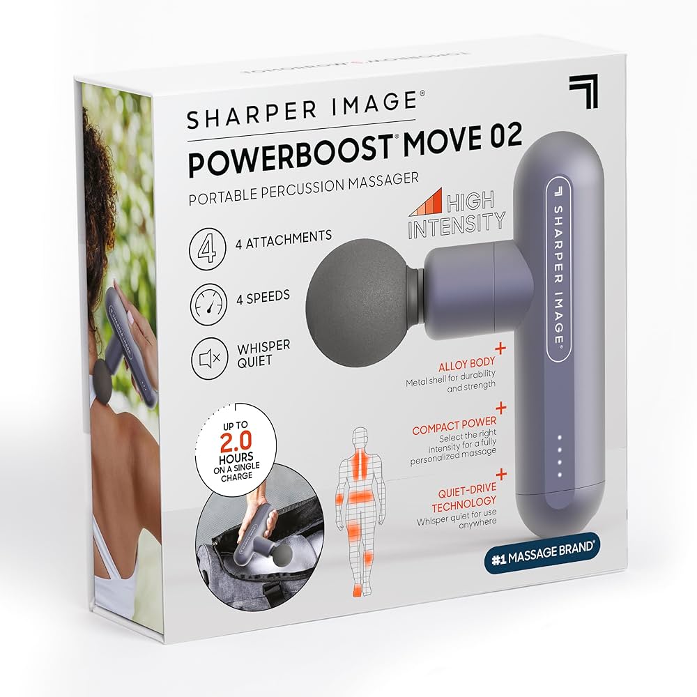 Sharper Image Powerboost Move 2.0 mini percussion massage gun – photo 5