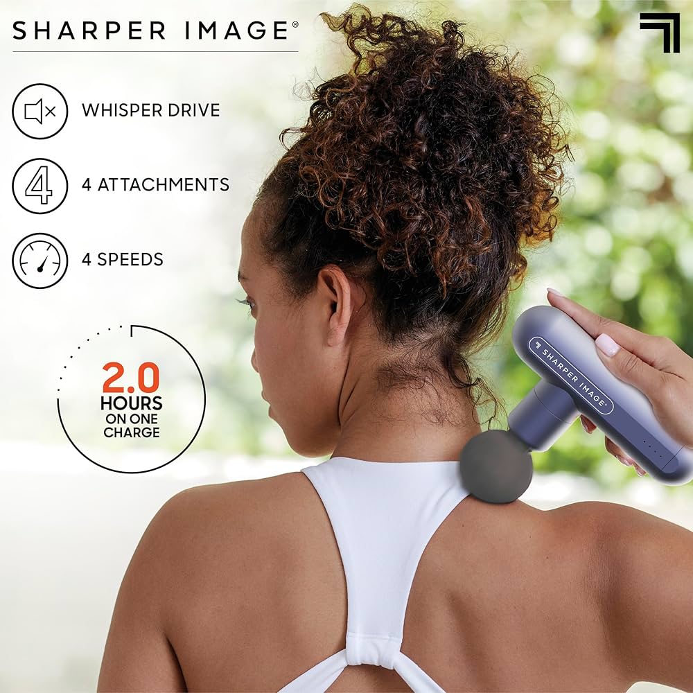 Sharper Image Powerboost Move 2.0 mini percussion massage gun – photo 3