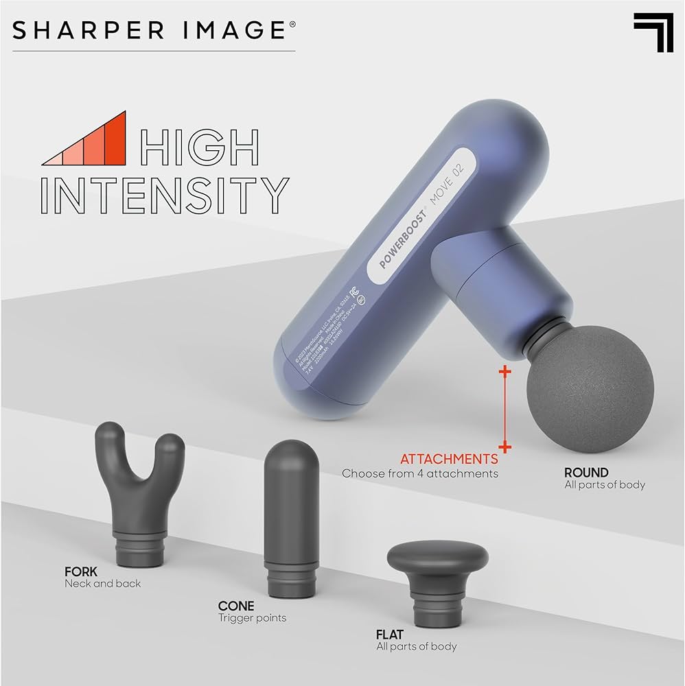 Sharper Image Powerboost Move 2.0 mini percussion massage gun – photo 2