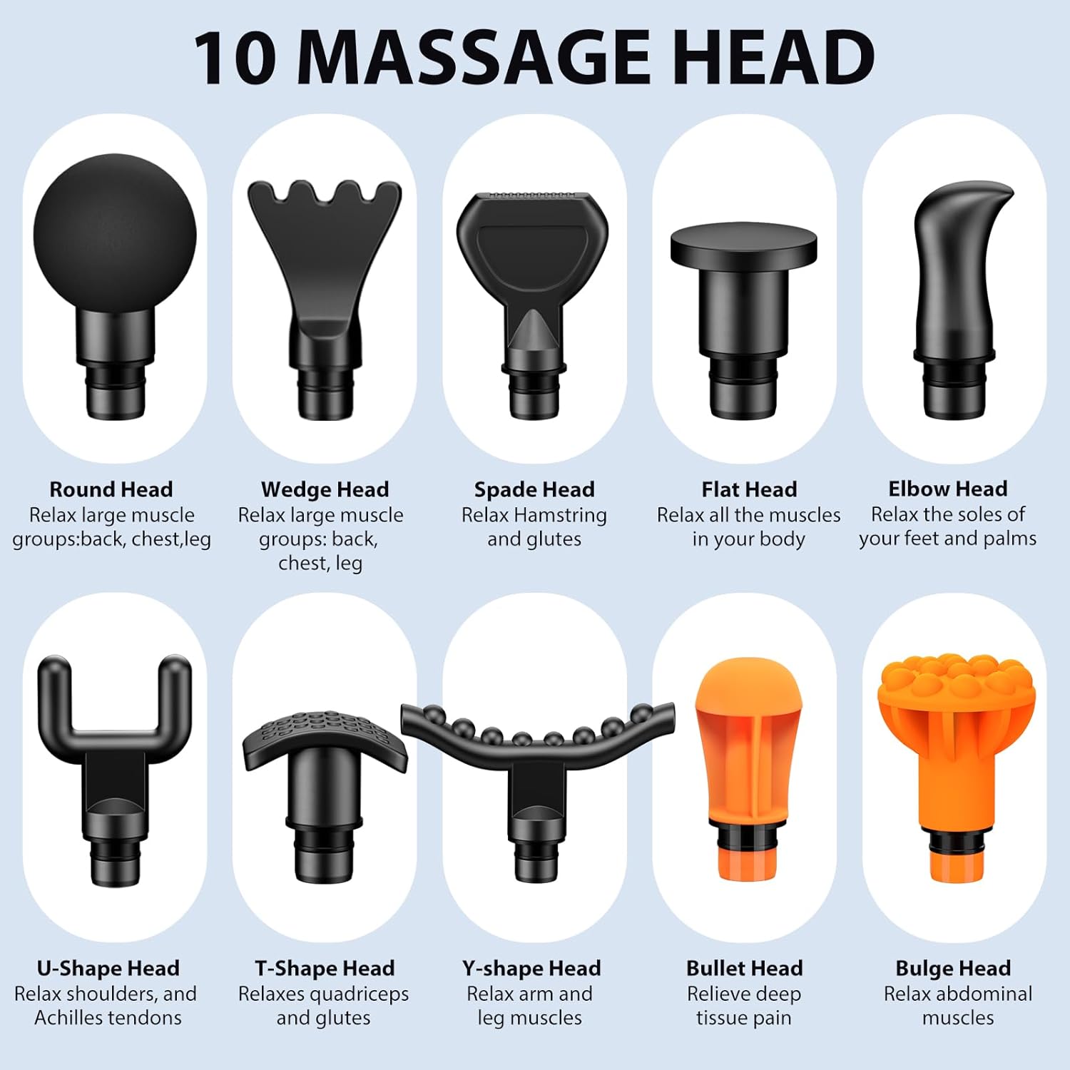 TOLOCO Massage Gun X8 — Quiet Percussion Massager with 10 Attachments for Deep-Tissue Relief, Athletic Recovery & Full-Body Use thumbnail 4